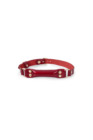 Leather Ball Gag "VOID" Red