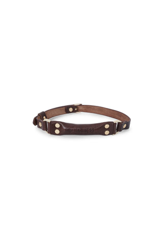 Leather Ball Gag "VOID" Brown