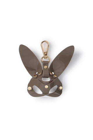 Bunny Mask Leather Charm Crema