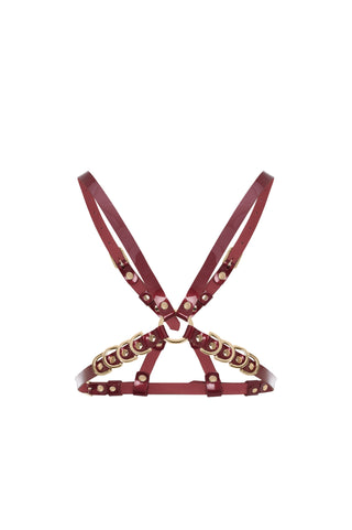 High-Waist Patent Leather Garters "VAULT" Red