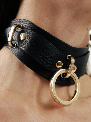 Chain Leash Collar "VECTOR" Black