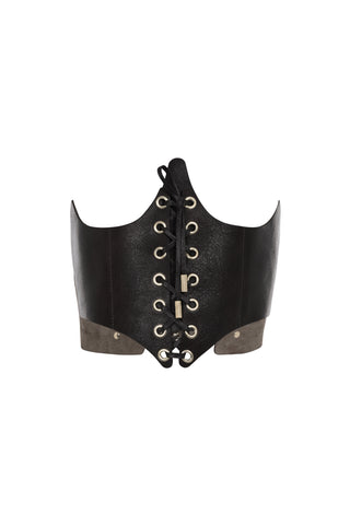 Leather Corset "BASTION" Black