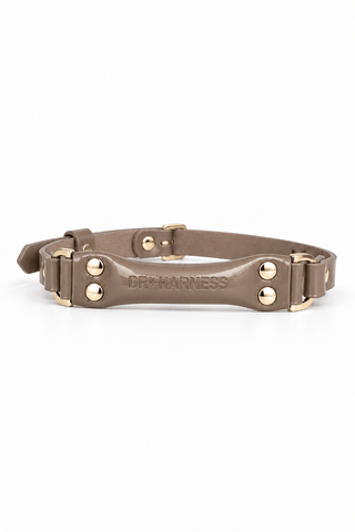 Leather Ball Gag "VOID" Beige gag - Dr.Harness Lingerie & Leather - 1