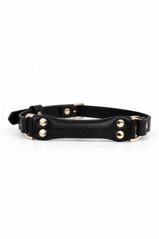 Leather Ball Gag "VOID" Black gag - Dr.Harness Lingerie & Leather - 1