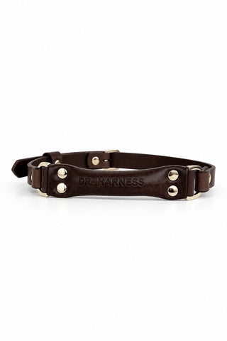 Leather Ball Gag "VOID" Brown gag - Dr.Harness Lingerie & Leather - 1