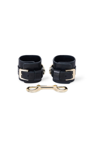 Leather Handcuffs "BLOCK" Black handcuffs & restraints - Dr.Harness Lingerie & Leather - 2