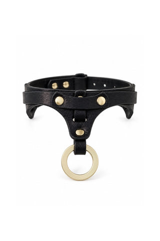 LEATHER CHOKER "VAMPIRE" harness - Dr.Harness Lingerie & Leather - 1