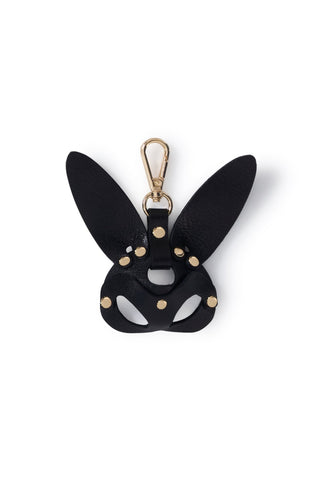 Bunny Mask Leather Charm Black leather accessories - Dr.Harness Lingerie & Leather - 1