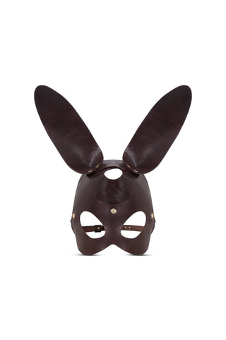 Bunny Mask Leather Charm Brown leather accessories - Dr.Harness Lingerie & Leather - 1
