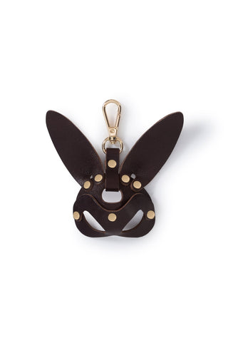 Bunny Mask Leather Charm Brown leather accessories - Dr.Harness Lingerie & Leather - 1
