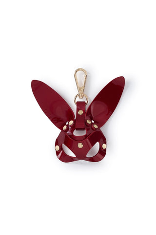 Bunny Mask Leather Charm Red leather accessories - Dr.Harness Lingerie & Leather - 1