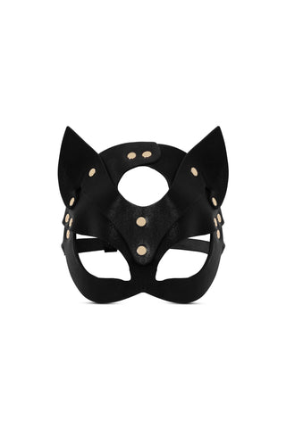 Cat Mask Leather Charm Black leather accessories - Dr.Harness Lingerie & Leather - 1
