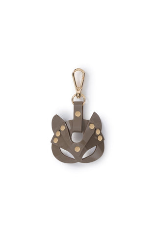 Cat Mask Leather Charm Crema leather accessories - Dr.Harness Lingerie & Leather - 1