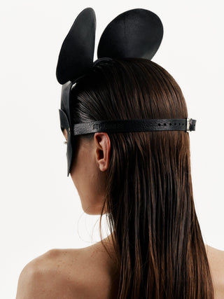 Mouse Mask Leather Charm Black leather accessories - Dr.Harness Lingerie & Leather - 2