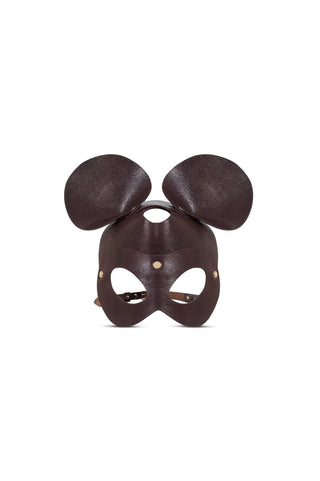 Mouse Mask Leather Charm Brown leather accessories - Dr.Harness Lingerie & Leather - 1
