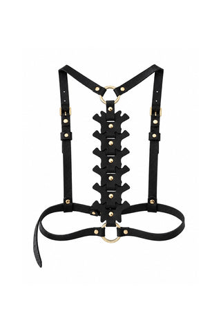 Leather Back Harness "SPINE" leather lingerie - Dr.Harness Lingerie & Leather - 1