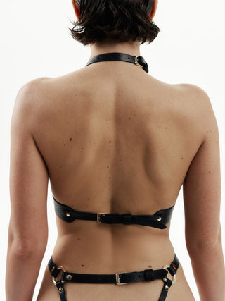 Leather Bra "SHIFT" leather lingerie - Dr.Harness Lingerie & Leather - 3