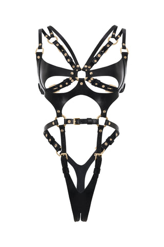 Leather Full Body Harness "PILLAR" leather lingerie - Dr.Harness Lingerie & Leather - 6