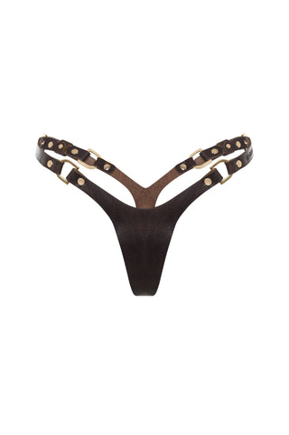 Leather Panties Brown leather lingerie - Dr.Harness Lingerie & Leather - 1