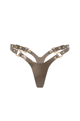 Leather Panties Crema leather lingerie - Dr.Harness Lingerie & Leather - 1