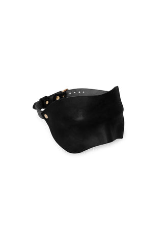 Leather Face Mask "UNKNOWN" Black leather mask - Dr.Harness Lingerie & Leather - 1