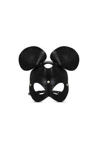 Leather Mouse Mask "MOUSE" Black leather mask - Dr.Harness Lingerie & Leather - 1