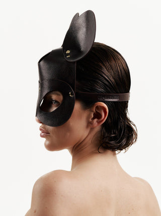 Leather Mouse Mask "MOUSE" Brown leather mask - Dr.Harness Lingerie & Leather - 3