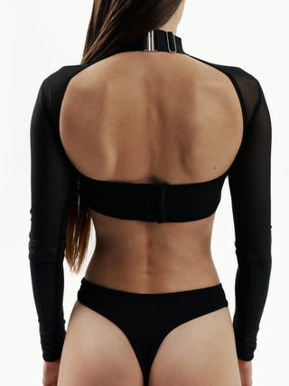 Long-Sleeve Mesh Top "NEBULA" lingerie - Dr.Harness Lingerie & Leather - 2