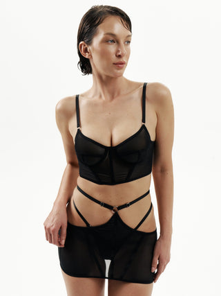 Mesh Cup Bra "AETHER" lingerie - Dr.Harness Lingerie & Leather - 2