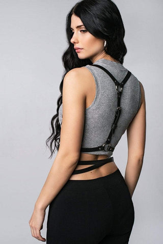 Female leather intertwining harness Arielle - Dr.Harness - braandchest