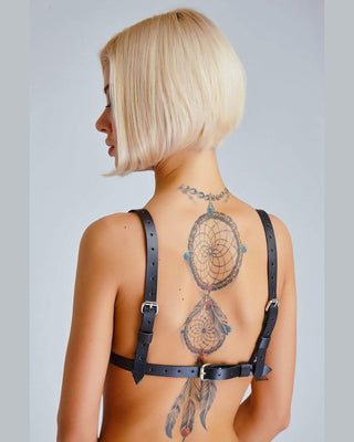 Leather bra harness Fleur - Dr.Harness - braandchest