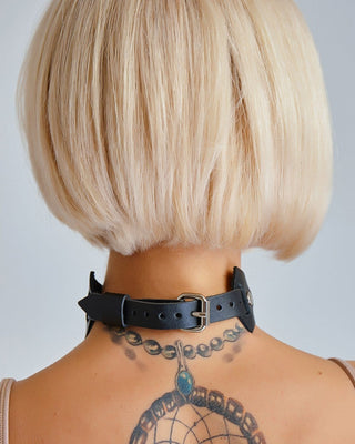 Leather choker "V" - Dr.Harness - harness
