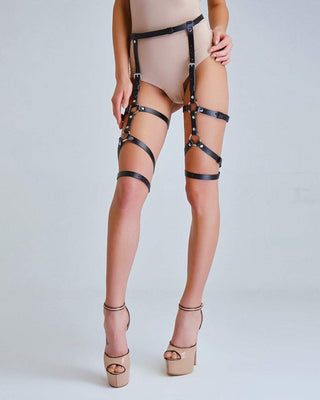 Leather legs garters Mira - Dr.Harness - leather garters